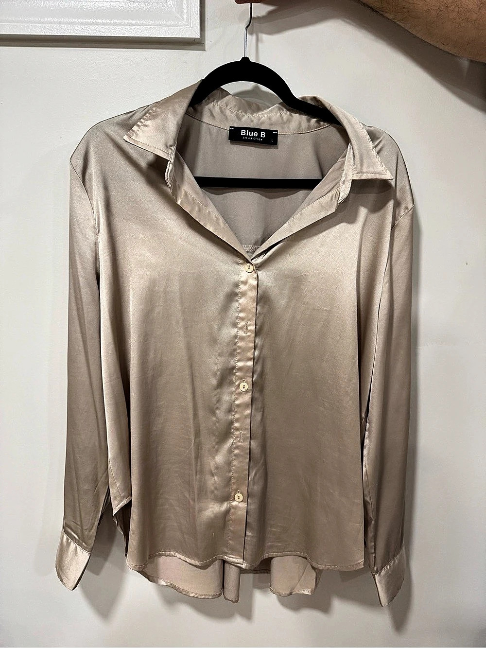 Beige Button-Down Shirt